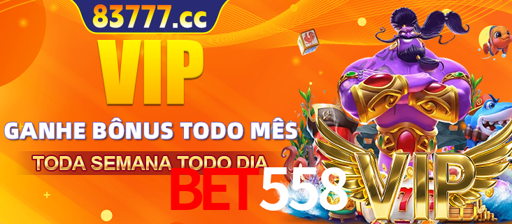Banner promocional do BET558 oferecendo 100% de recompensas adicionais contínuas para quem fizer o login diário (Daily sign-in), com um mascote de coelho.
